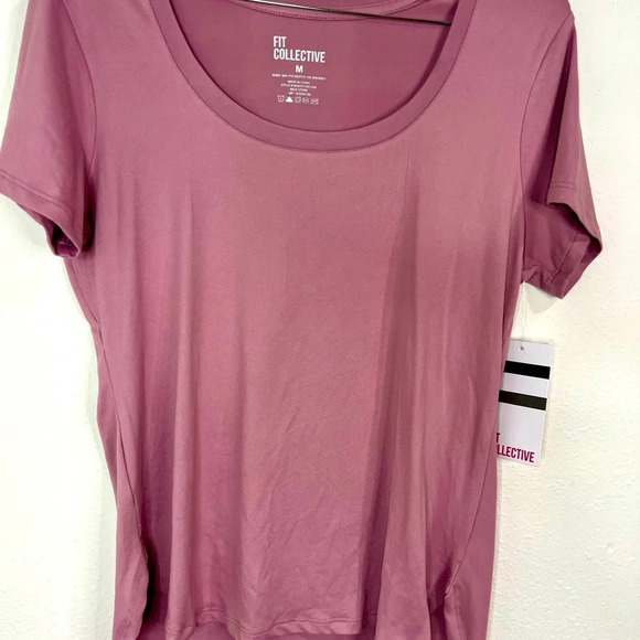 🆕 Fit Collective Mauve Short Sleeve Athletic Shirt - Picture 3 of 8